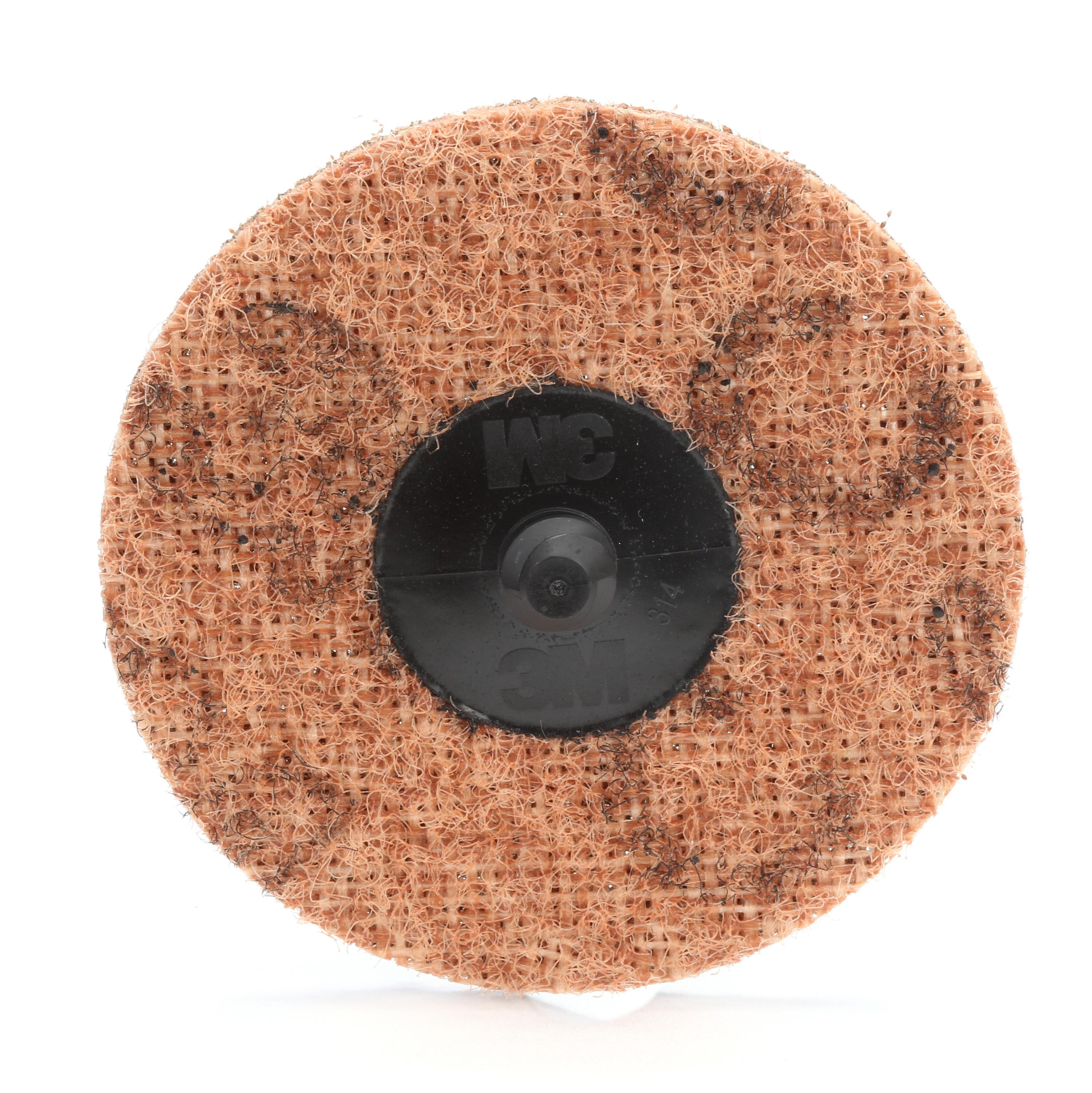 Roloc 7000000756 SC SE Durable Non-Woven Surface Conditioning Disc, 3 in Dia Disc, Coarse Grade, Aluminum Oxide Abrasive, Type TR Attachment - Non-Woven Abrasive Quick-Change Discs